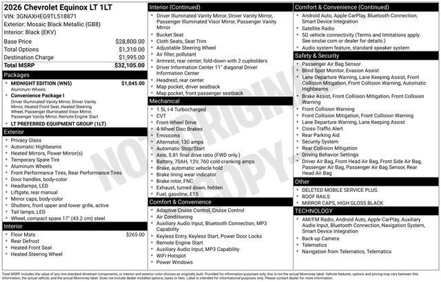 2026 Chevrolet Equinox LT