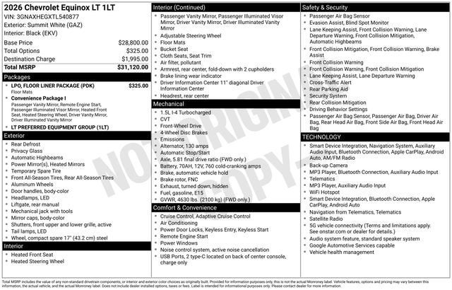 2026 Chevrolet Equinox LT