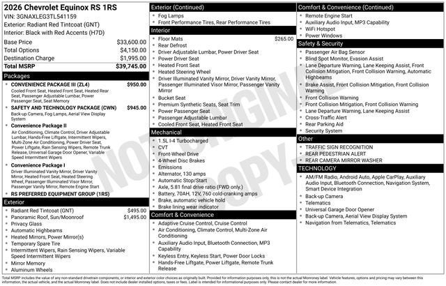 2026 Chevrolet Equinox RS