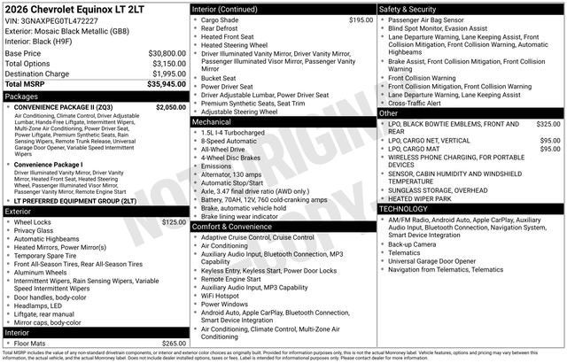 2026 Chevrolet Equinox LT