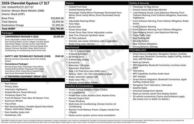2026 Chevrolet Equinox LT