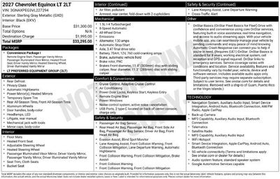2027 Chevrolet Equinox LT