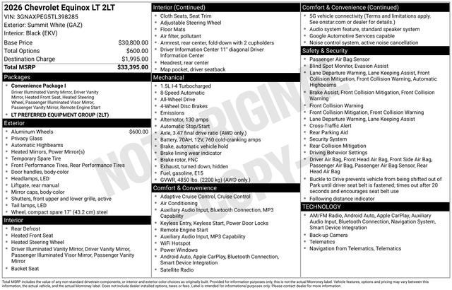 2026 Chevrolet Equinox LT