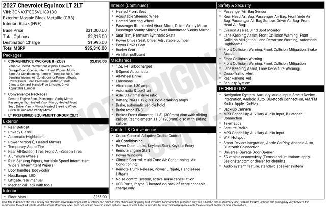 2027 Chevrolet Equinox LT