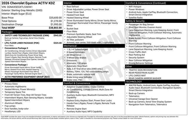 2026 Chevrolet Equinox ACTIV