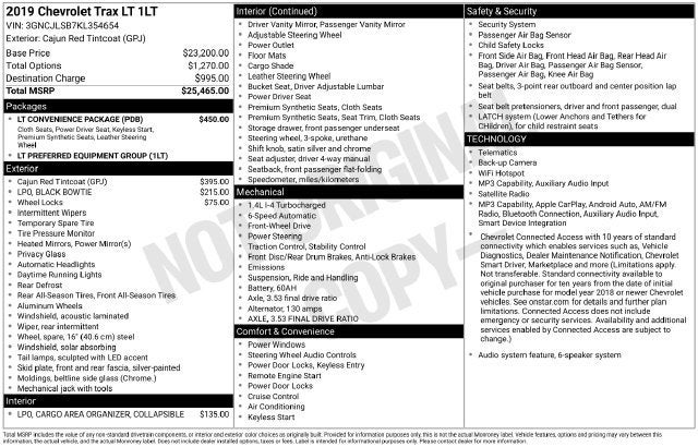 2019 Chevrolet Trax LT