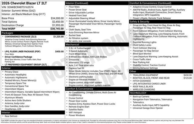 2026 Chevrolet Blazer 2LT