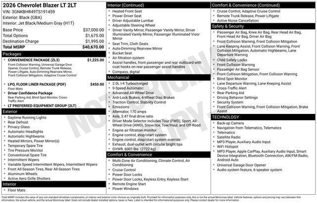 2026 Chevrolet Blazer 2LT