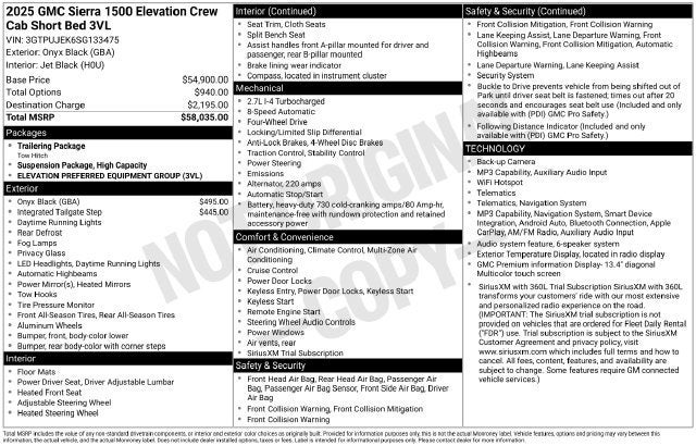 2025 GMC Sierra 1500 Elevation