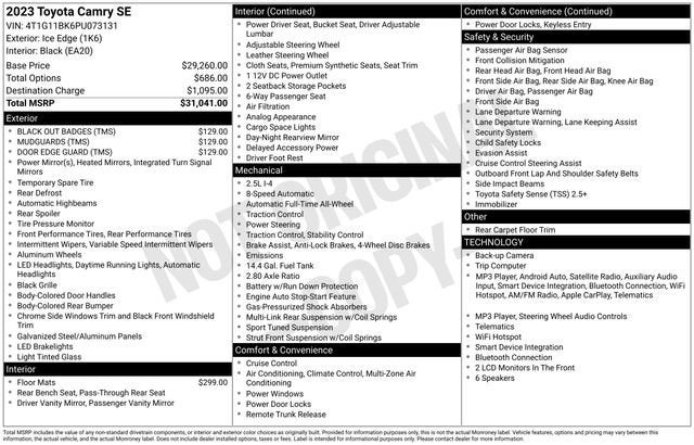 2023 Toyota Camry SE AWD