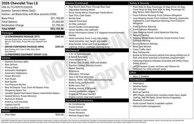 2026 Chevrolet Trax LS