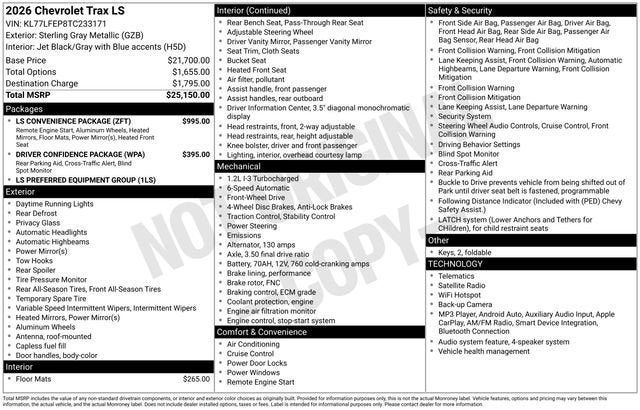 2026 Chevrolet Trax LS