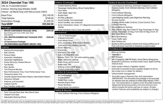 2024 Chevrolet Trax 1RS