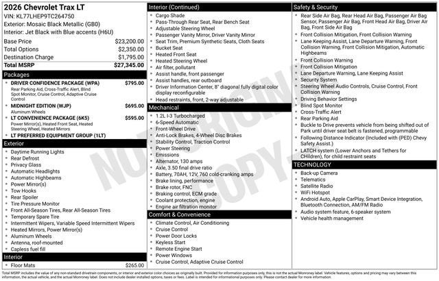 2026 Chevrolet Trax LT