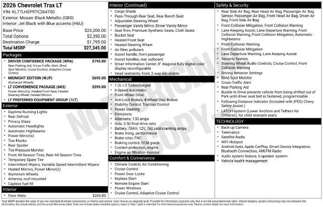 2026 Chevrolet Trax LT