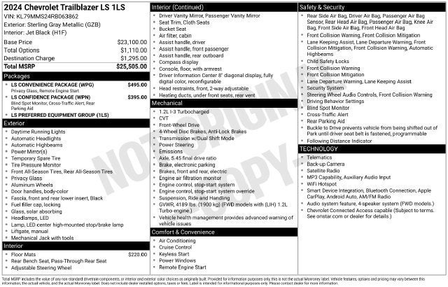 2024 Chevrolet Trailblazer LS