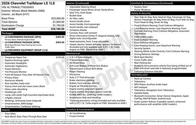 2026 Chevrolet Trailblazer LS