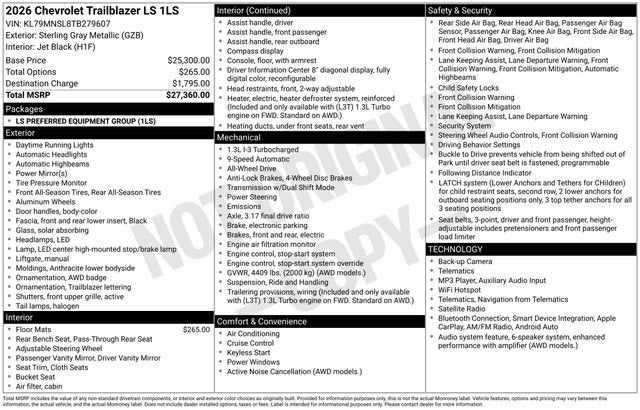 2026 Chevrolet Trailblazer LS
