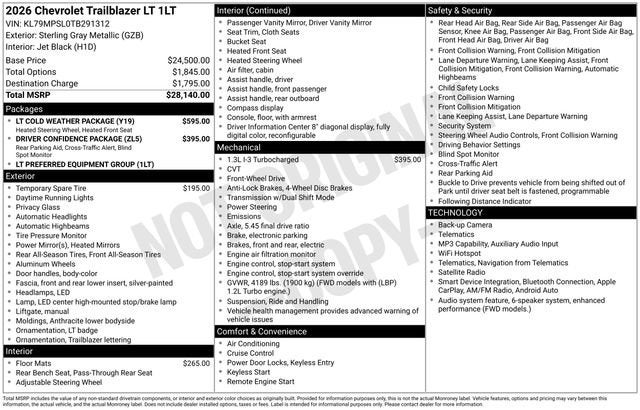 2026 Chevrolet Trailblazer LT