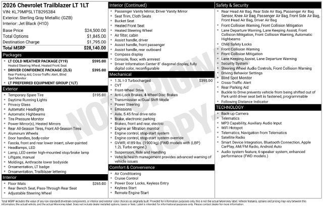 2026 Chevrolet Trailblazer LT