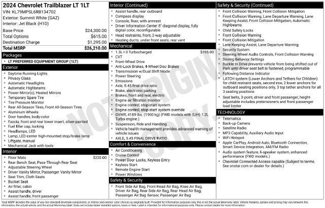 2024 Chevrolet Trailblazer LT