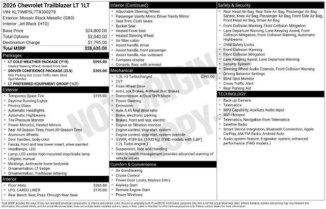 2026 Chevrolet Trailblazer LT