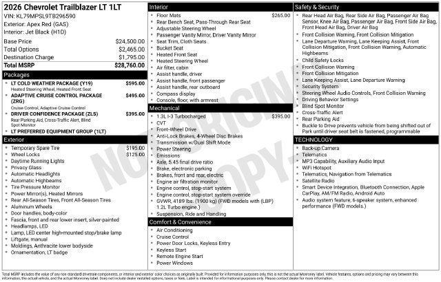 2026 Chevrolet Trailblazer LT