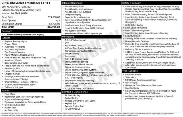 2026 Chevrolet Trailblazer LT