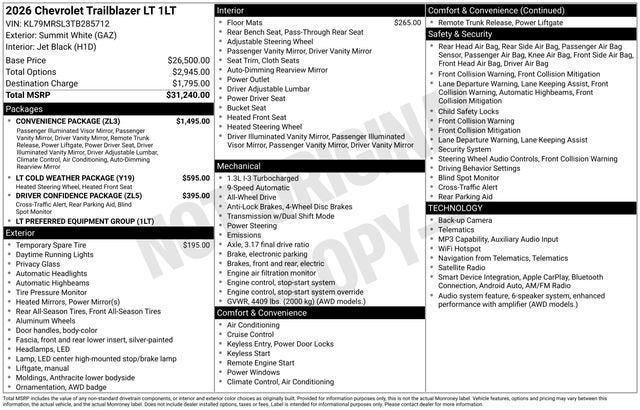 2026 Chevrolet Trailblazer LT
