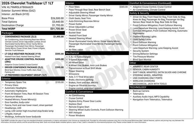2026 Chevrolet Trailblazer LT