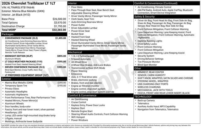 2026 Chevrolet Trailblazer LT