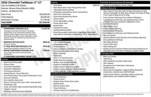 2026 Chevrolet Trailblazer LT