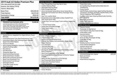 2019 Audi A3 Sedan Premium Plus