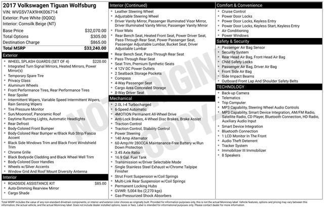 2017 Volkswagen Tiguan 2.0T Wolfsburg Edition